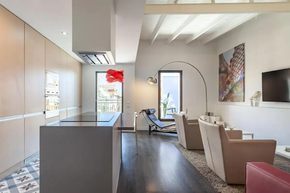 Apartmán 3-Bedroom Penthouse With Terrace In Eixample Barcelona